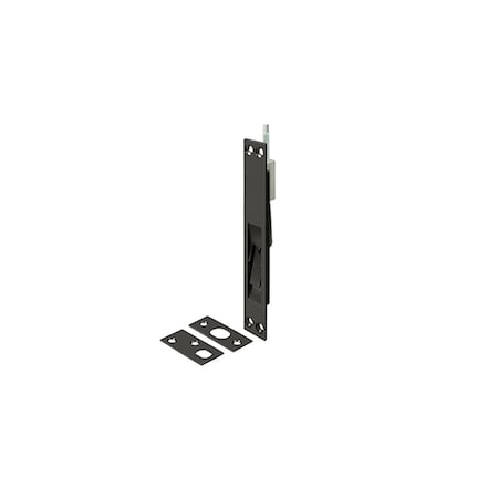 Deltana 39 Extension Flush Bolt; Solid Brass; Oil Rubbed Bronze Finish 39EFB10B